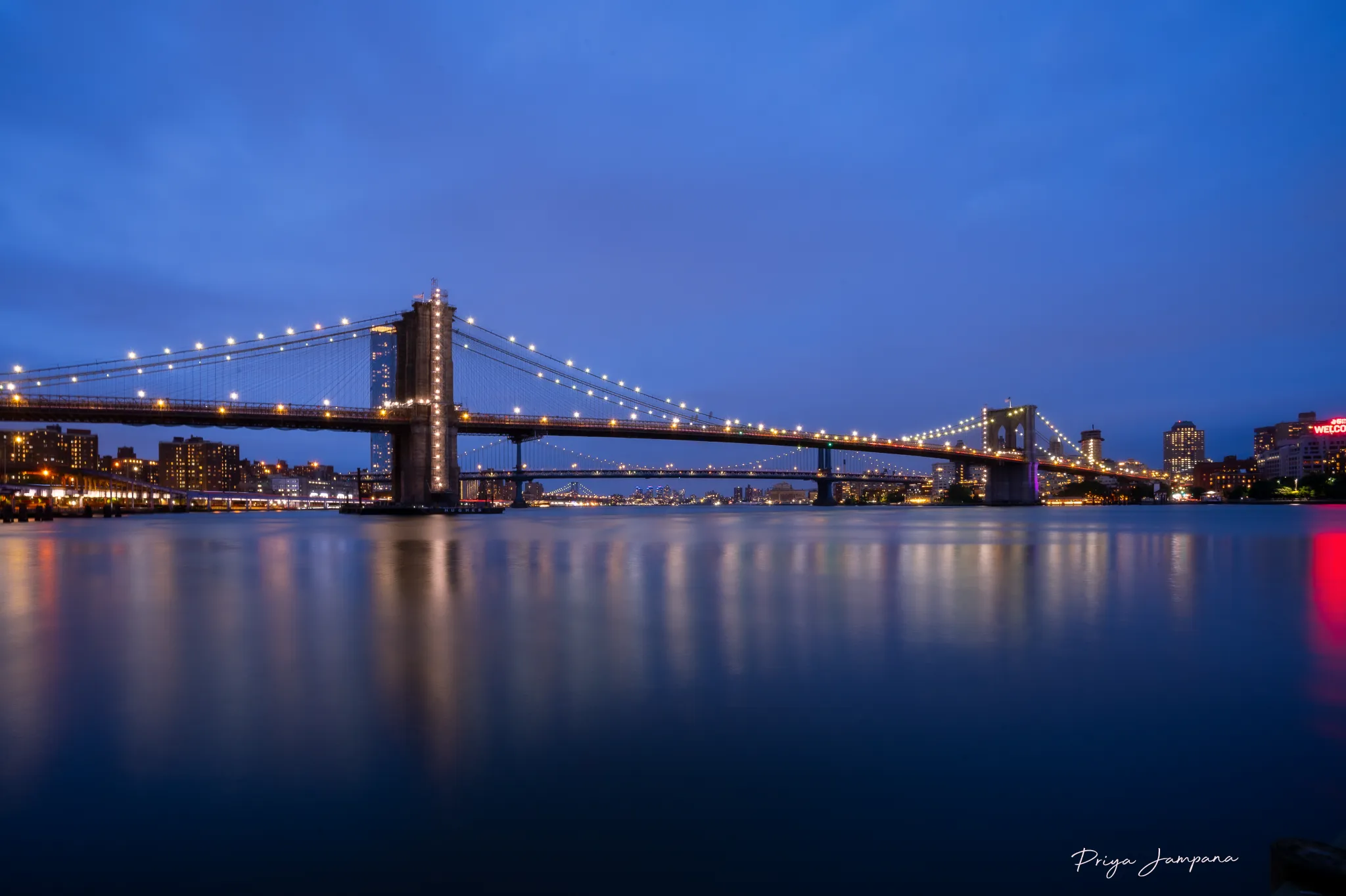 New York at blue hour, photographed by Priya